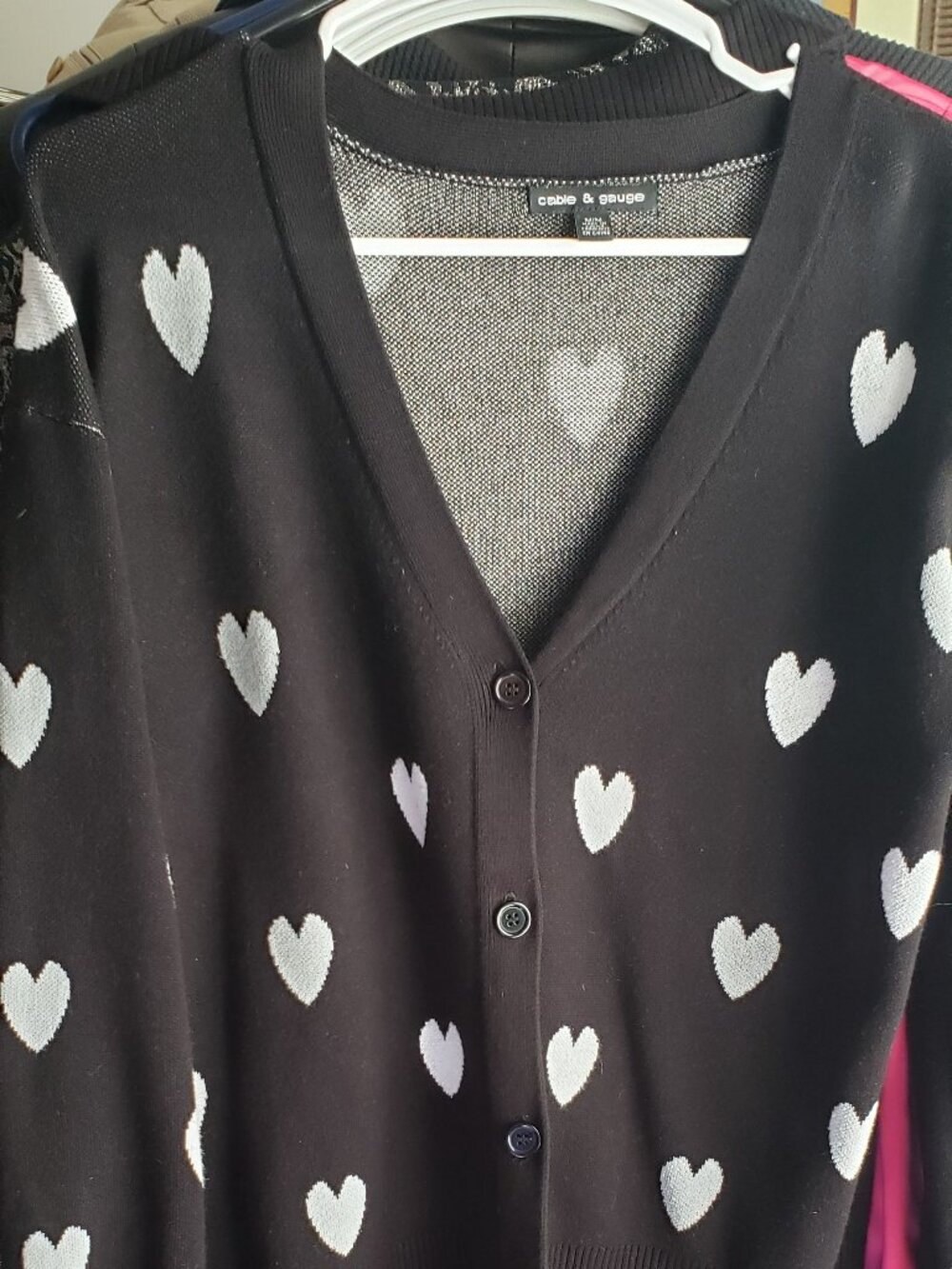 Cable & Gauge 4 Button Hearts Cardigan